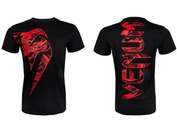 Спортна тениска Venum Giant Dragon's T shirt Black/Red